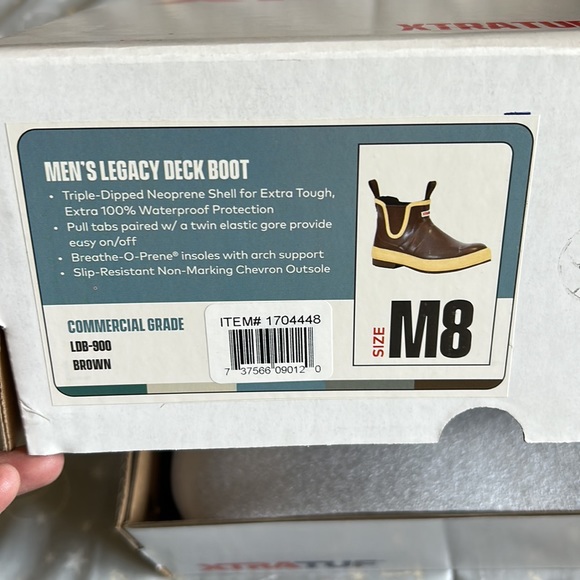 XTRATUF Men's 6" Legacy Ankle Deck Boot, Brown (size : 8) - Picture 8 of 9
